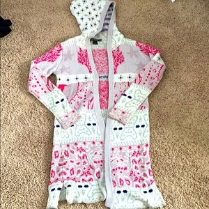 Hooded open front cardigan from Lovestitch